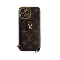 Advanced leather iPhone Case With Card Wallet And Strap