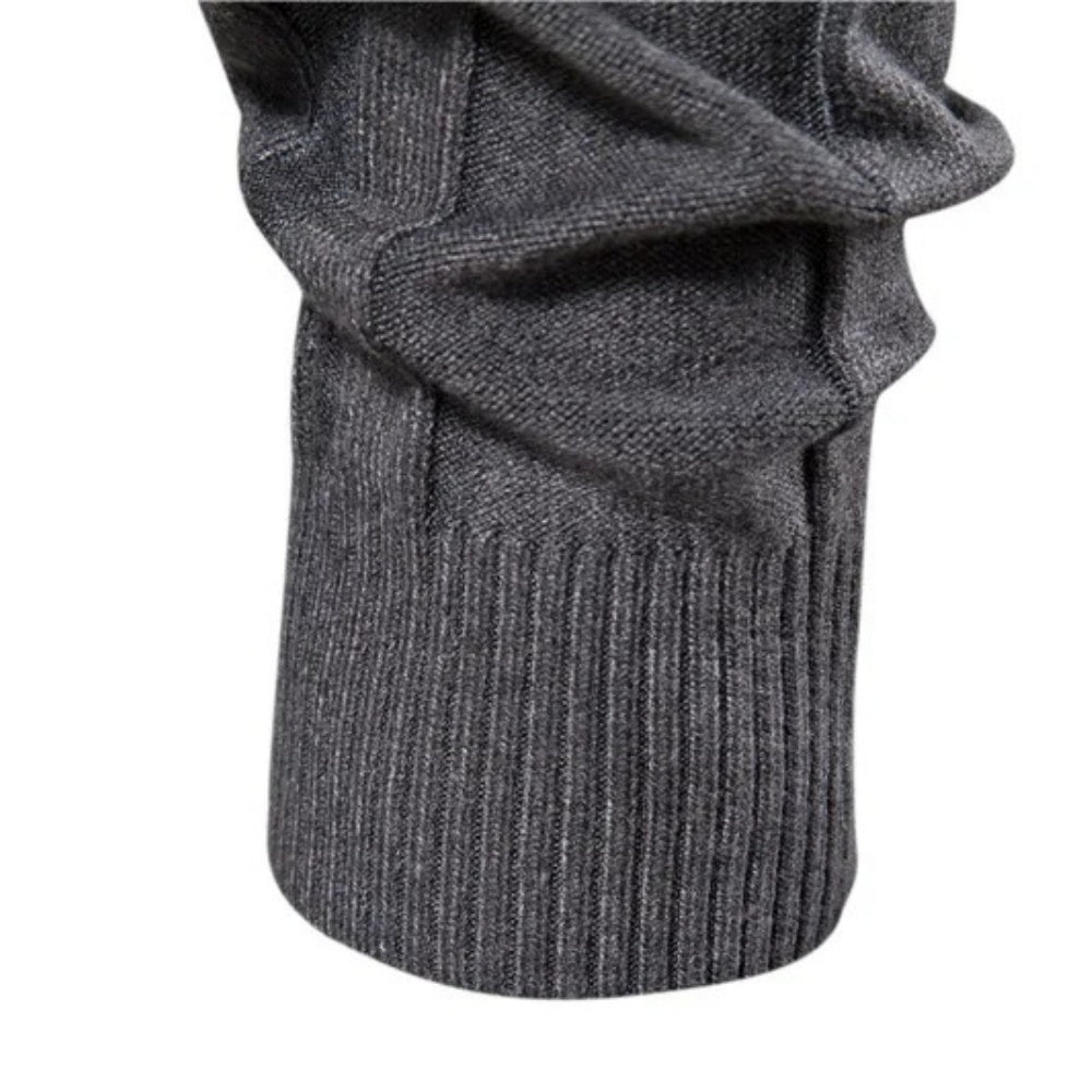 Men's Ribbed Turtleneck Knit Sweater
