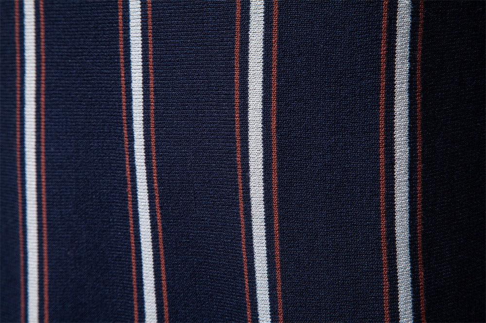 Men’s Striped Zip Knit Polo