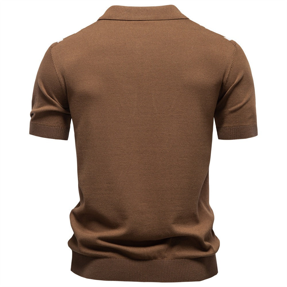 Heritage Stripe Knit Polo Shirt