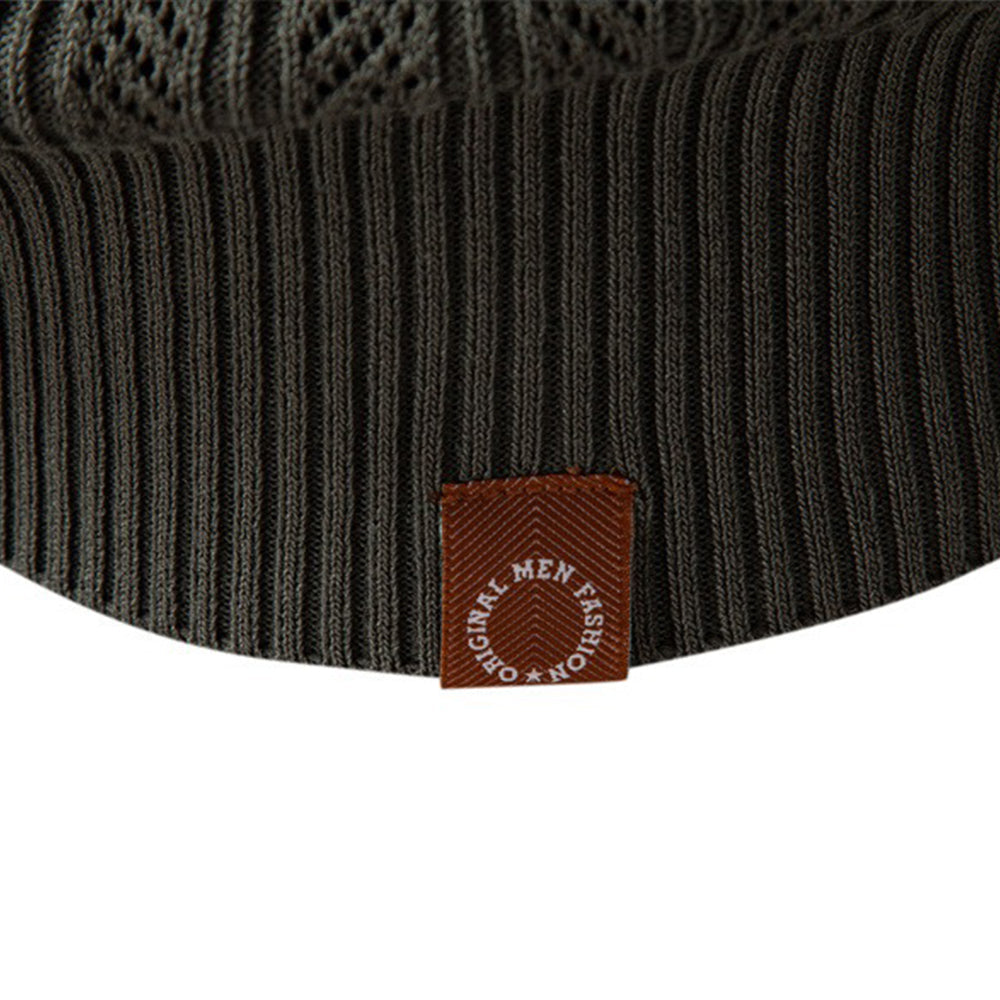 Men's Textured Quarter-Zip Polo Sweater