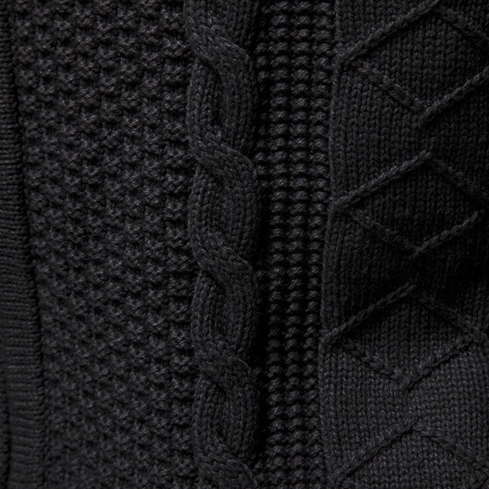 Men's Cable Knit Full-Zip Sweater