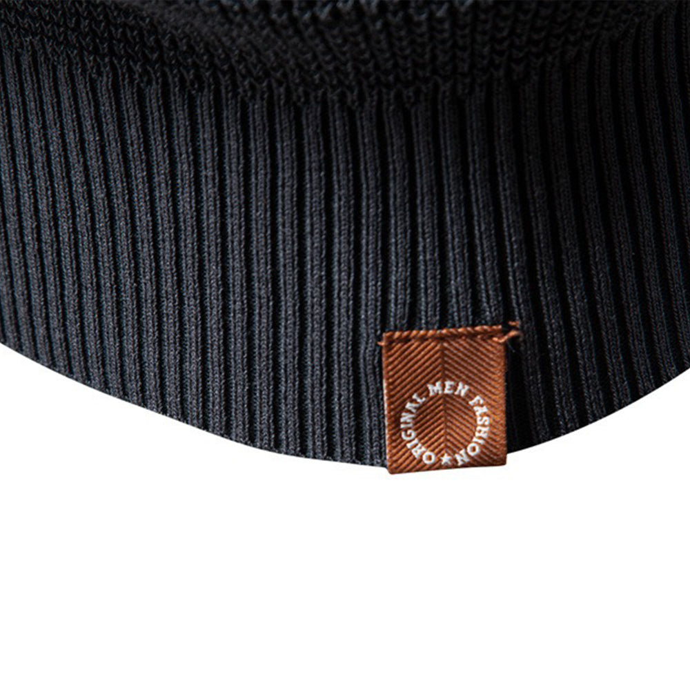 Men's Waffle Knit Crew Neck Sweater