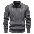 Men's Cable Knit Full-Zip Sweater