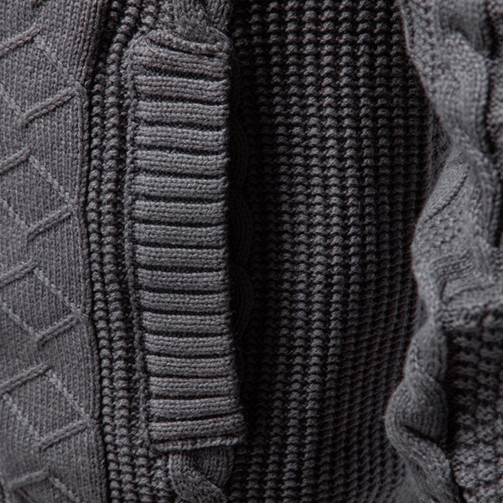 Men's Cable Knit Full-Zip Sweater
