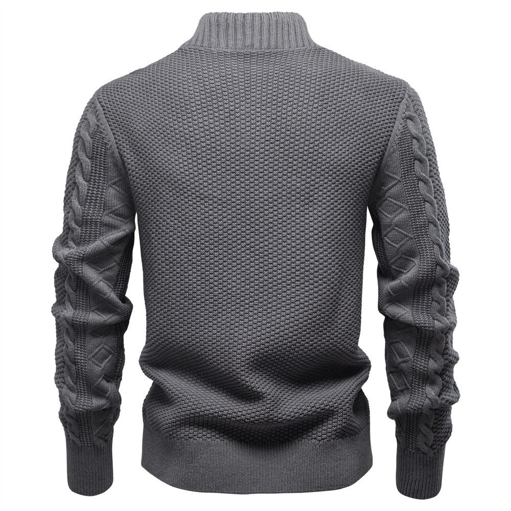 Men's Cable Knit Full-Zip Sweater