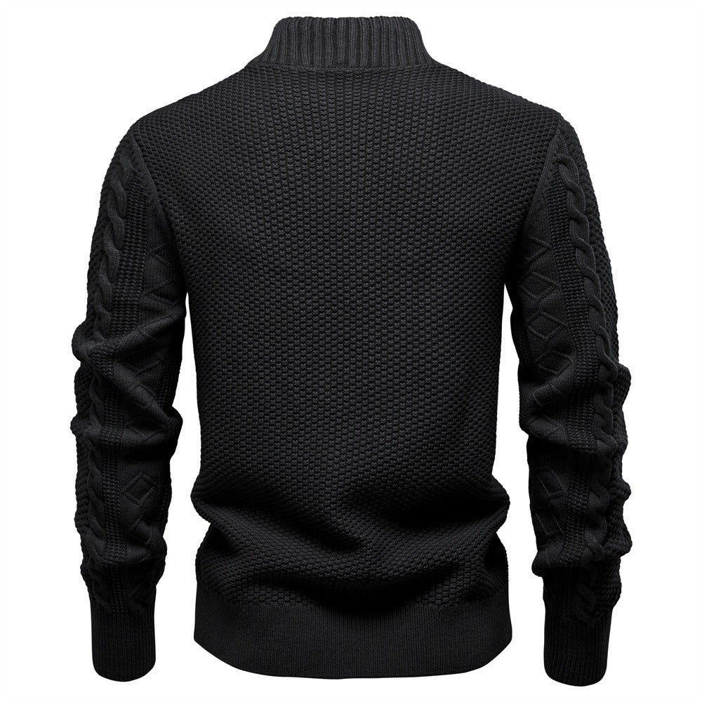 Men's Cable Knit Full-Zip Sweater