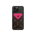 Set Magsafe Cardholder Monogram Brown With Pink