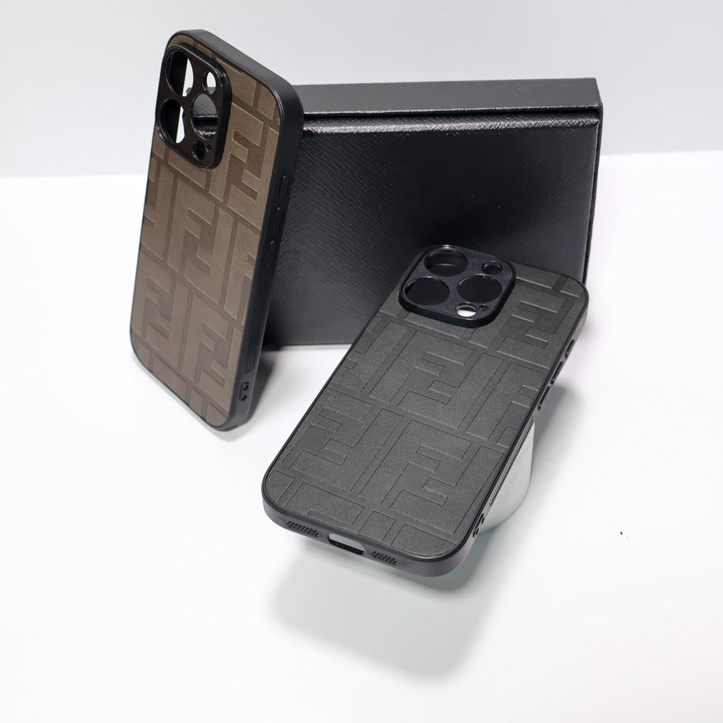 Fendi Leather iPhone Case for 1218 Pro Max Plus