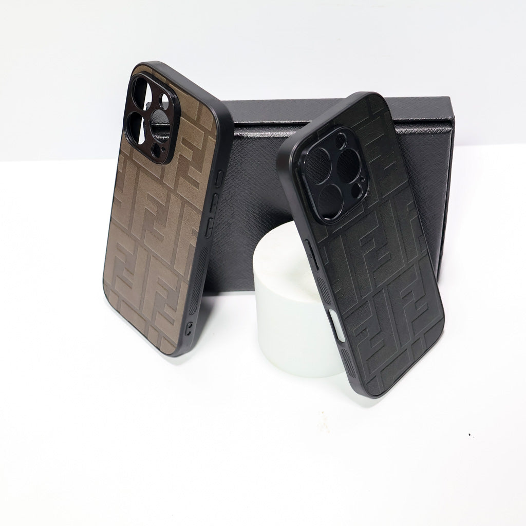 Fendi Leather iPhone Case for 1218 Pro Max Plus