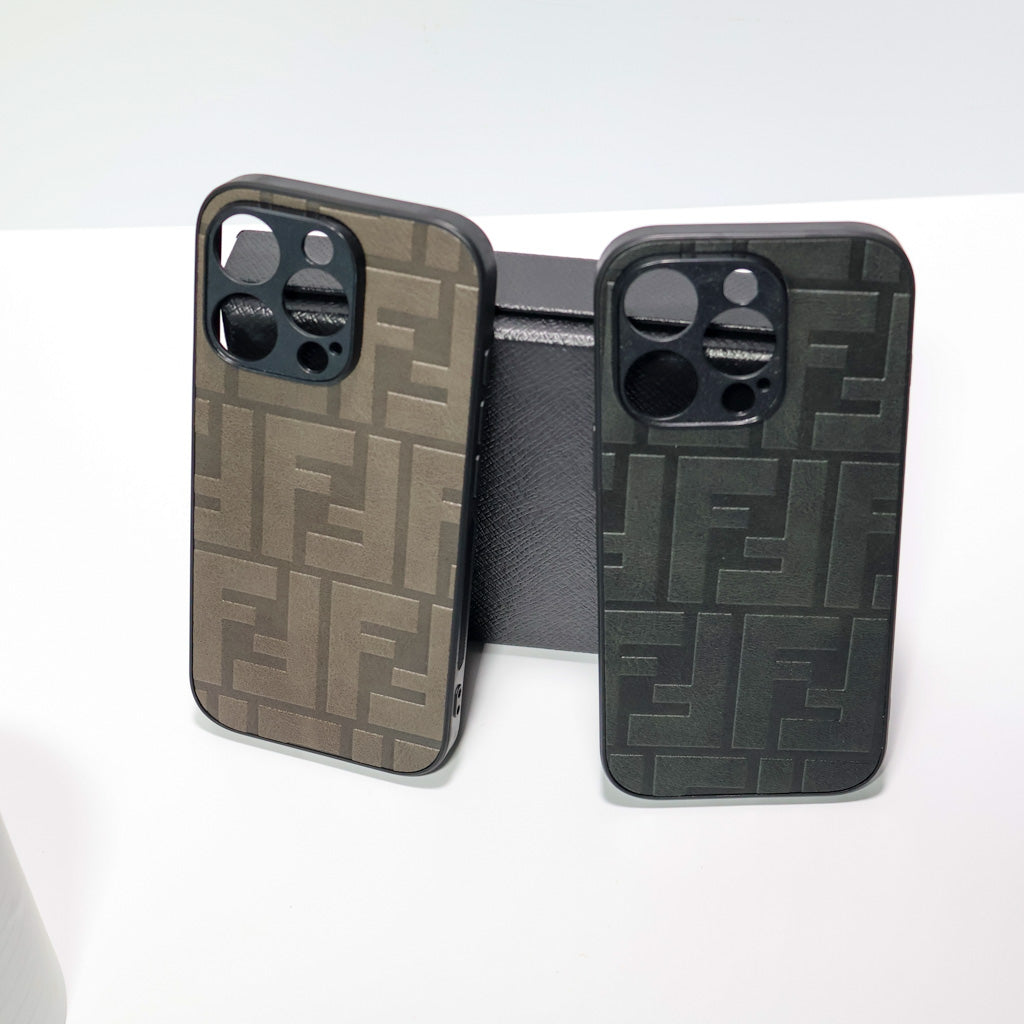 Fendi Leather iPhone Case for 1218 Pro Max Plus