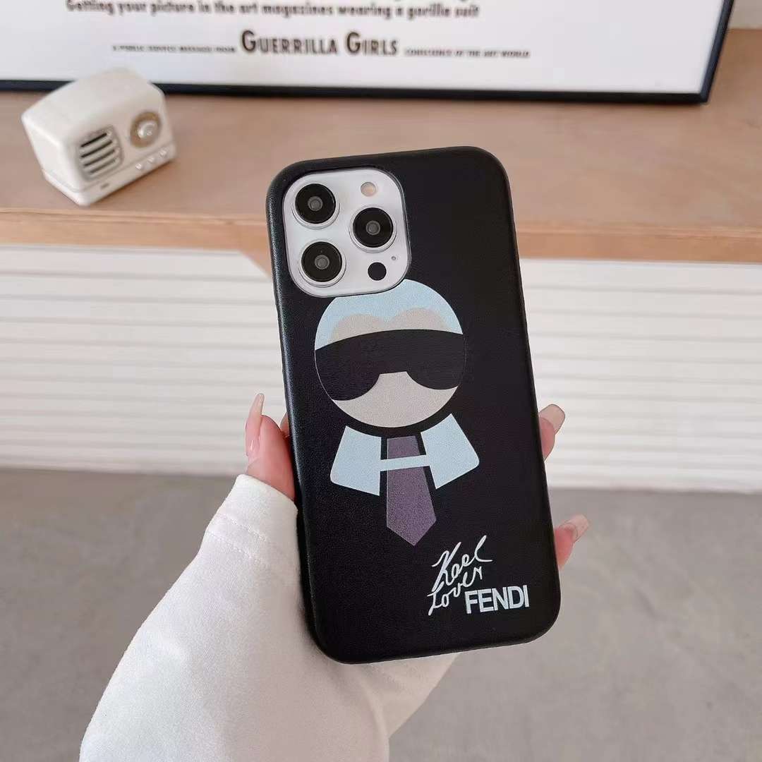 Fendi iPhone Case Karlito Design for 18Pro Max
