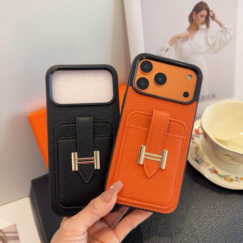 Hermes Leather iPhone Cover Card Slot For 1218 Series