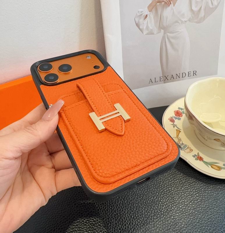 Hermes Leather iPhone Cover Card Slot For 1218 Series