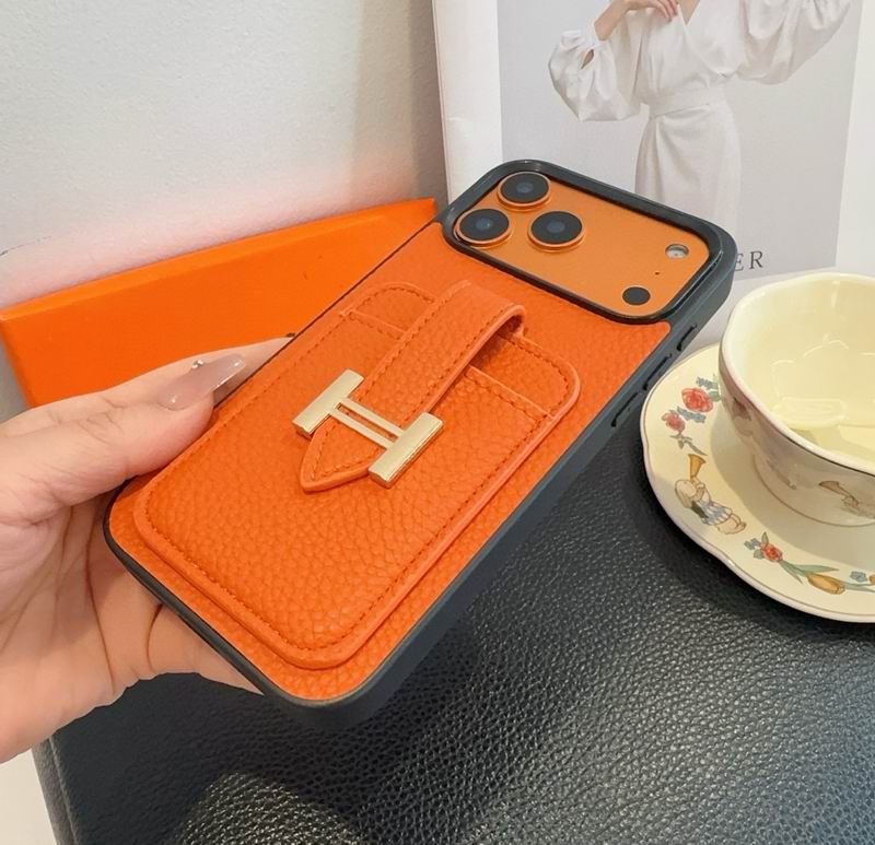 Hermes Leather iPhone Cover Card Slot For 1218 Series