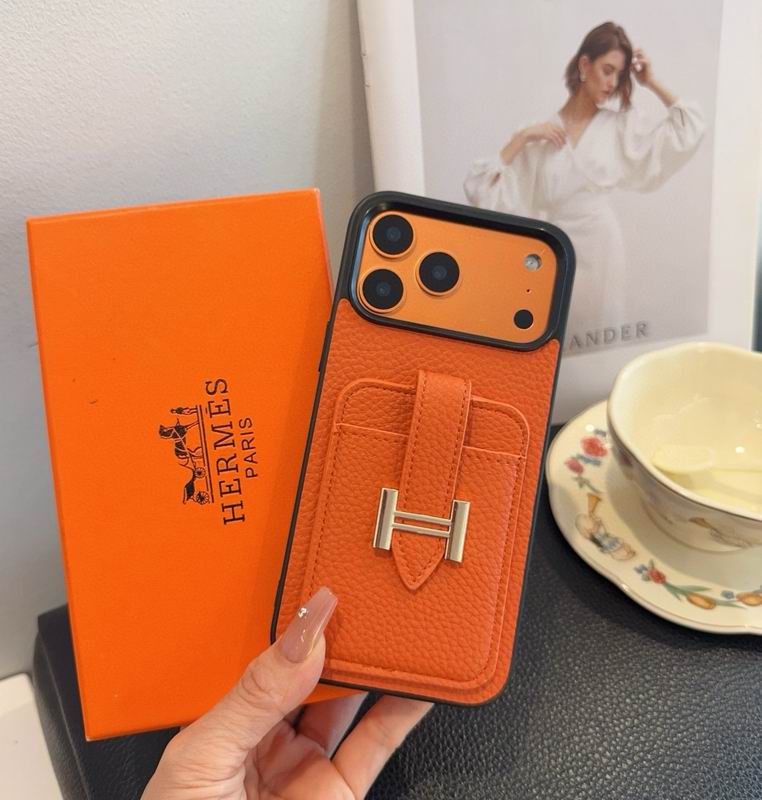Hermes Leather iPhone Cover Card Slot For 1218 Series