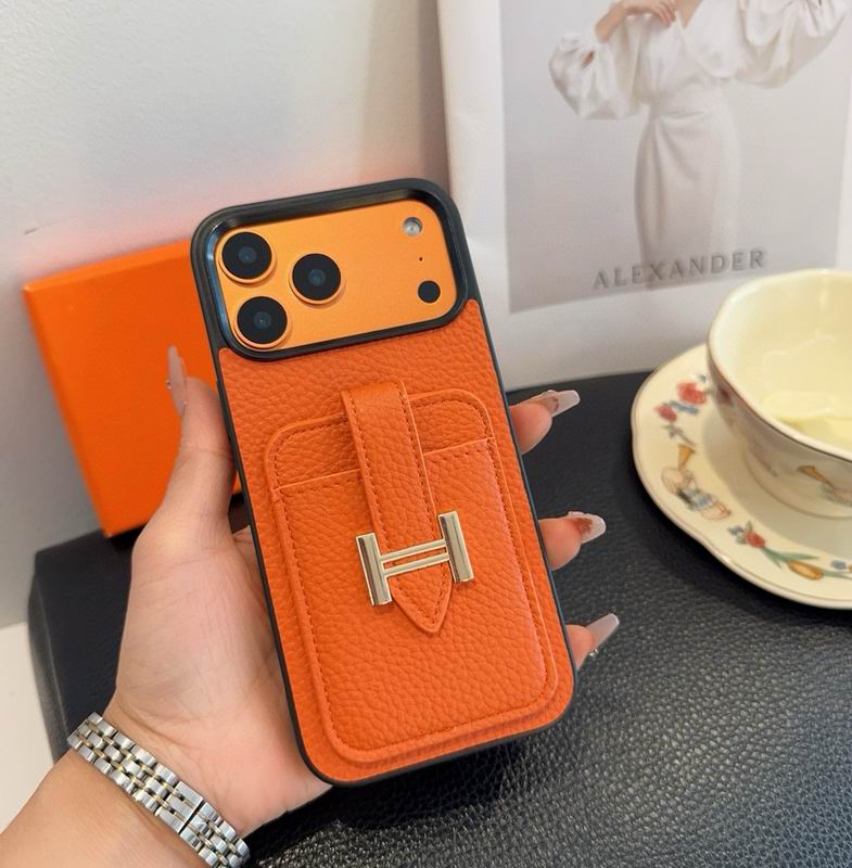 Hermes Leather iPhone Cover Card Slot For 1218 Series