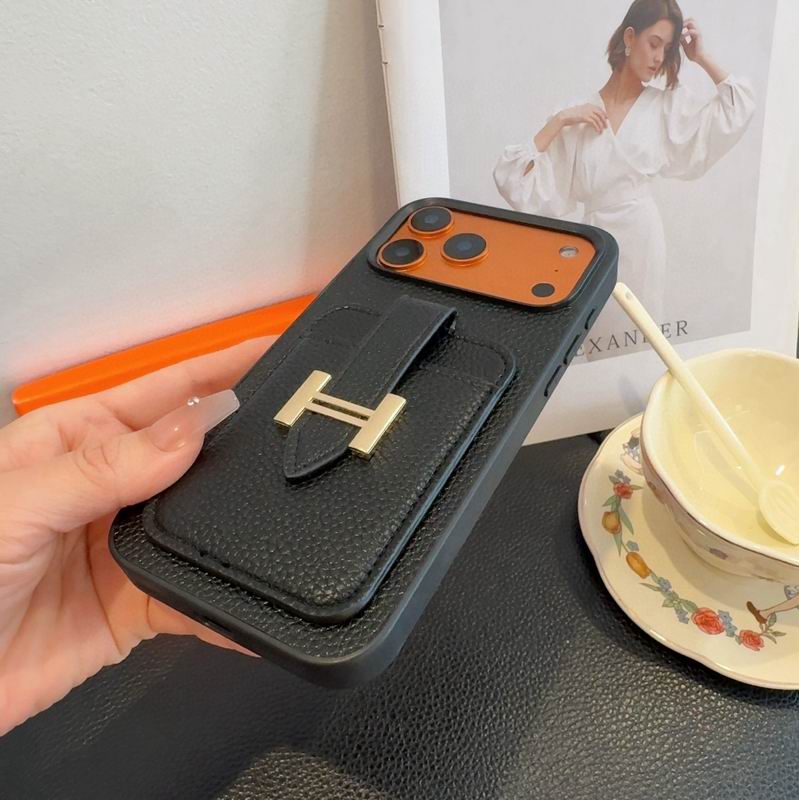 Hermes Leather iPhone Cover Card Slot For 1218 Series