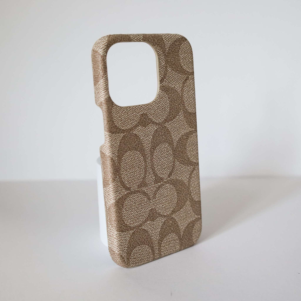 Coach iPhone 13 Case Light Beige for iPhone 11 12 13 14 15 16 17 18pro Max