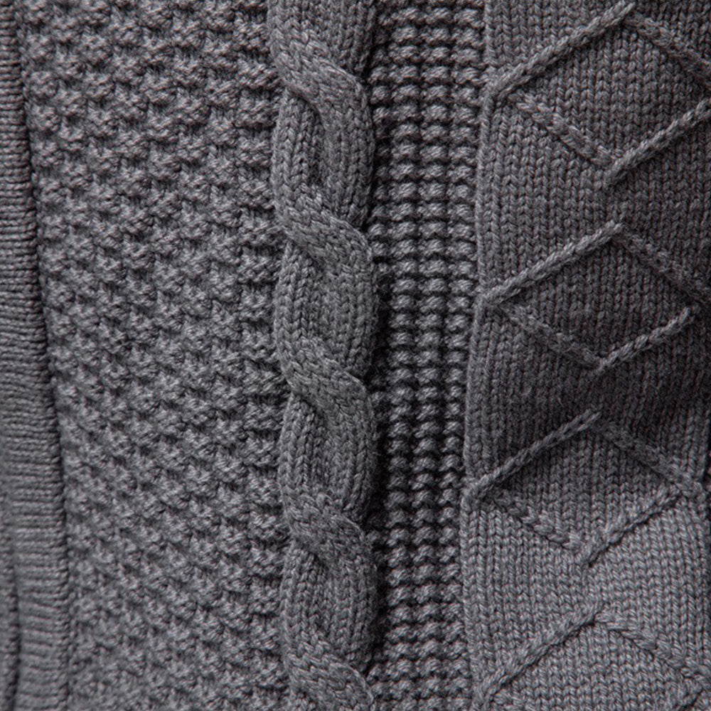 Men's Cable Knit Full-Zip Sweater