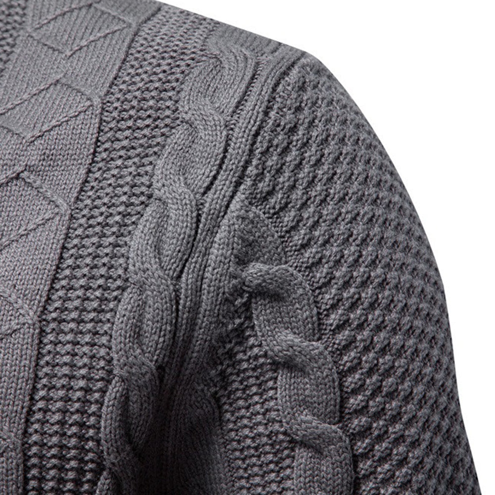 Men's Cable Knit Full-Zip Sweater
