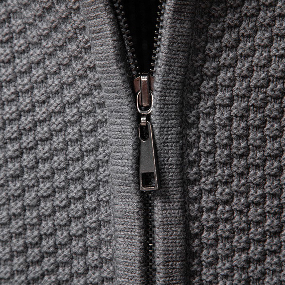 Men's Cable Knit Full-Zip Sweater