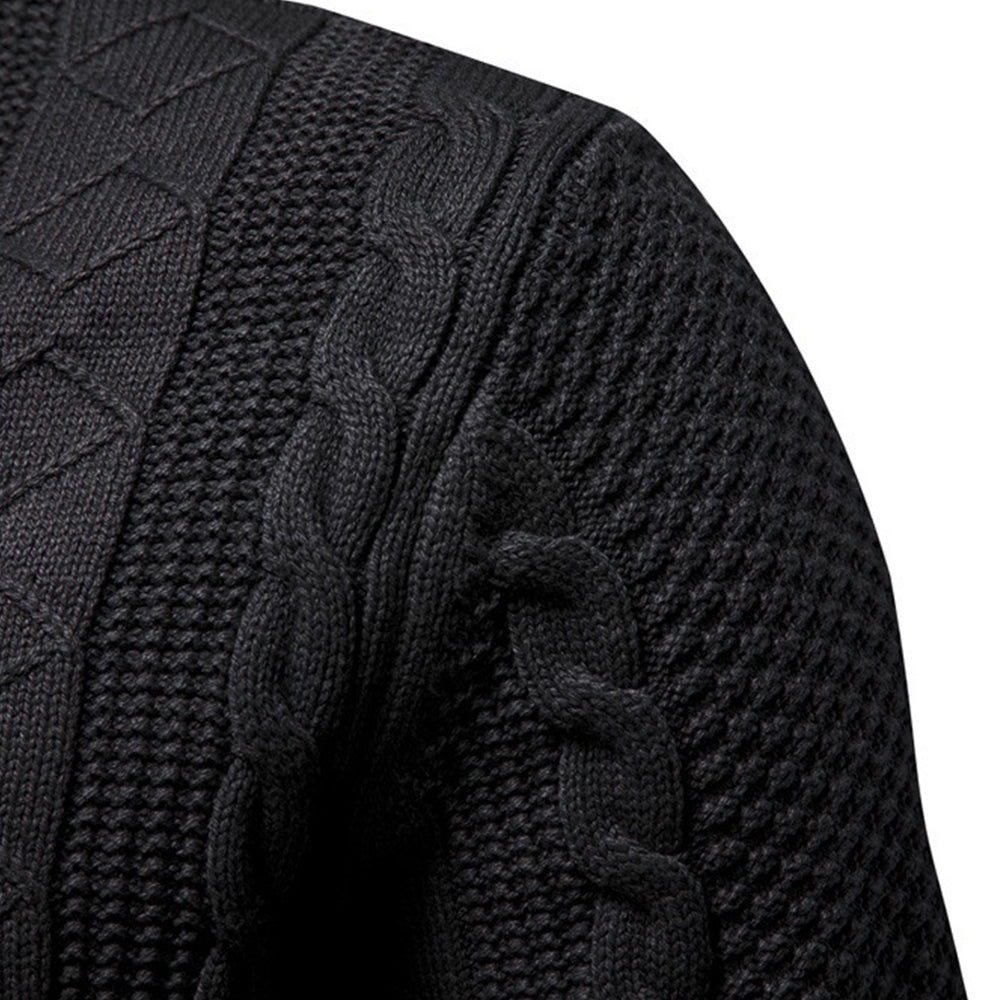 Men's Cable Knit Full-Zip Sweater