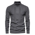 Men's Ribbed Turtleneck Knit Sweater