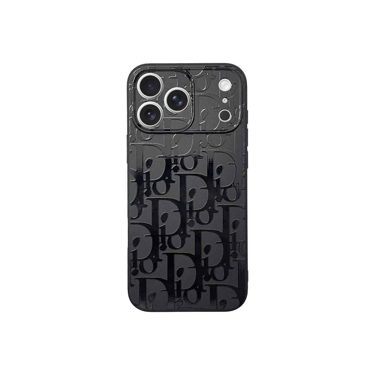 BLACK D Monogram iPhone Case